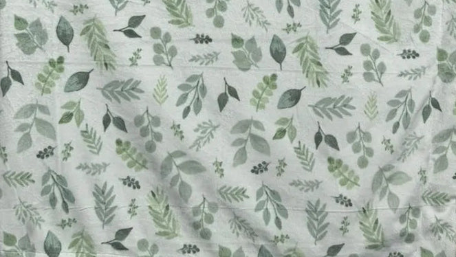 Green Leaves Minky