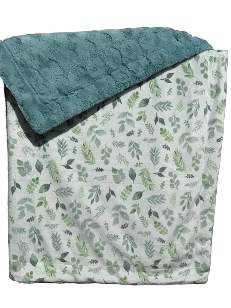 Green Leaves Minky